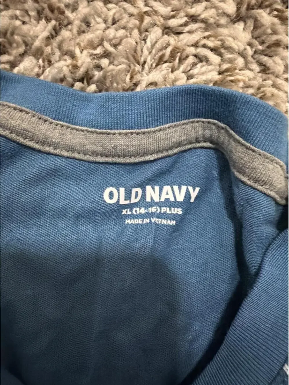 Old Navy Boys Blue Shark Print T-Shirt XL Plus